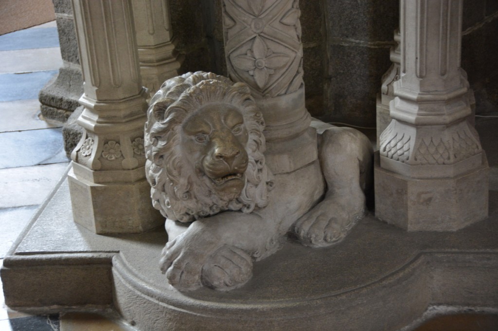 Lion in St. Procopius Basilica in Třebíč